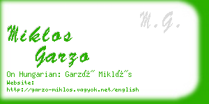 miklos garzo business card